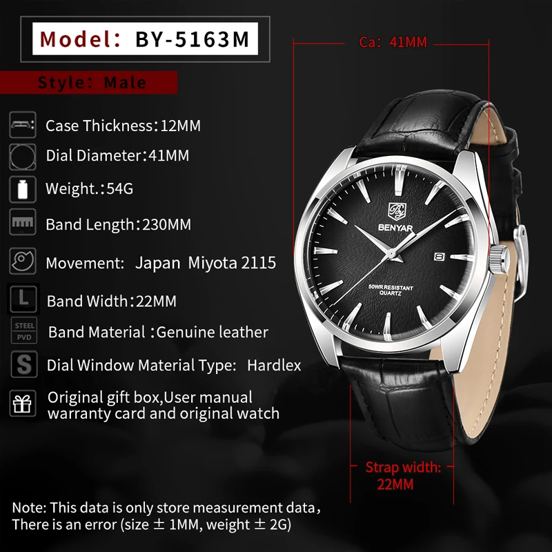 BENYAR Watches For Men Quartz Mens Watches Top Brand Luxury Watch Man Waterproof Sport Mens Wristwatch Relogio Masculino 2020
BENYAR Watches For Men Quartz Mens Watches Top Brand Luxury Watch Man Waterproof Sport Mens Wristwatch Relogio Masculino 2020