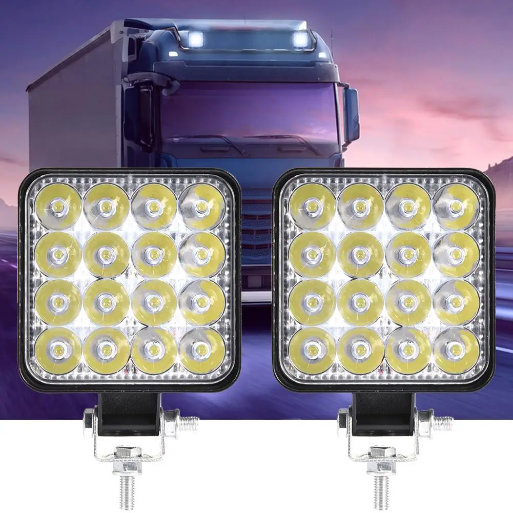 2pcs LED Car Flood Lights 48w 10-30V Beam Square Off-road Bulb Lamp Fog Light Exterior For Jeep Cabin/Boat/SUV/Truck/ATV/Marine
2pcs LED Car Flood Lights 48w 10-30V Beam Square Off-road Bulb Lamp Fog Light Exterior For Jeep Cabin/Boat/SUV/Truck/ATV/Marine