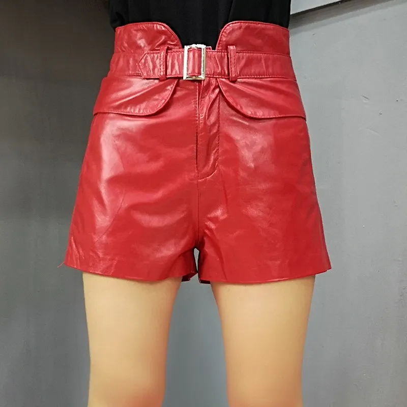 High Waist Fashion Shorts For Women Genuine Leather Sexy 2021 Autumn Winter Casual Slim Fit Korean Female Mini Leather Shorts
High Waist Fashion Shorts For Women Genuine Leather Sexy 2021 Autumn Winter Casual Slim Fit Korean Female Mini Leather Shorts