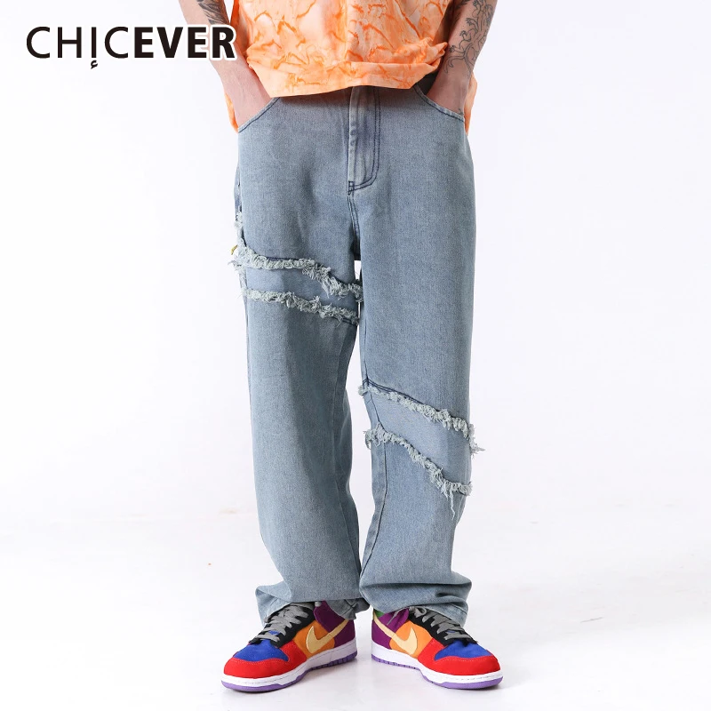 Женские джинсовые брюки с бахромой CHICEVER, Длинные прямые брюки с высокой талией в стиле пэчворк, весна 2021
Женские джинсовые брюки с бахромой CHICEVER, Длинные прямые брюки с высокой талией в стиле пэчворк, весна 2021