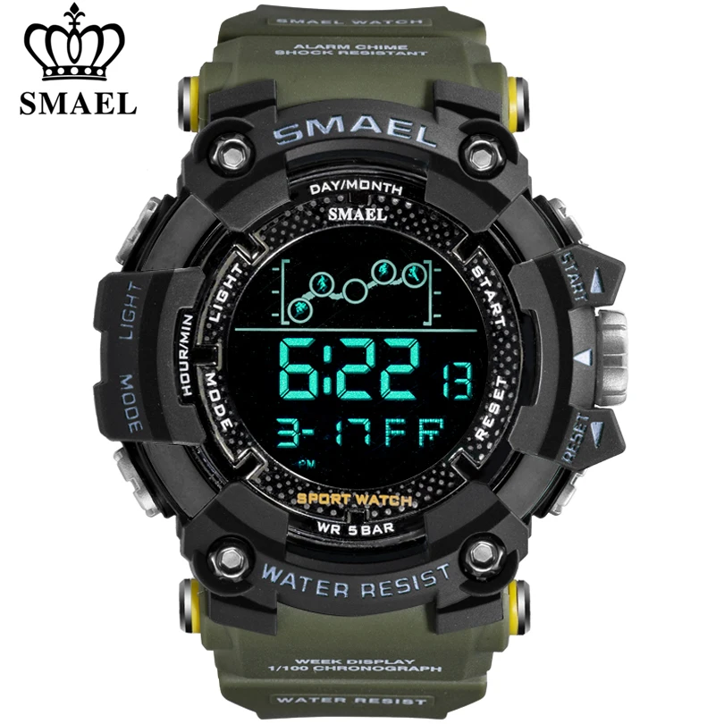 SMAEL Mens Watches New Fashion Casual LED Digital Outdoor Sports Watch Men Multifunction Student Wrist watches Relogio Masculino
SMAEL Mens Watches New Fashion Casual LED Digital Outdoor Sports Watch Men Multifunction Student Wrist watches Relogio Masculino