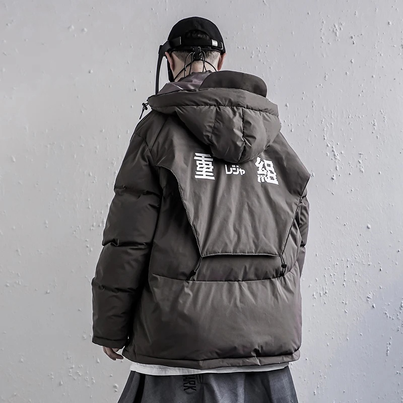 Hip Hop Streetwear Padded Jackets Three Ways Wear Tactical Cargo Parka Jacket Men Harajuku Windbreaker Parka Coat 
Hip Hop Streetwear Padded Jackets Three Ways Wear Tactical Cargo Parka Jacket Men Harajuku Windbreaker Parka Coat