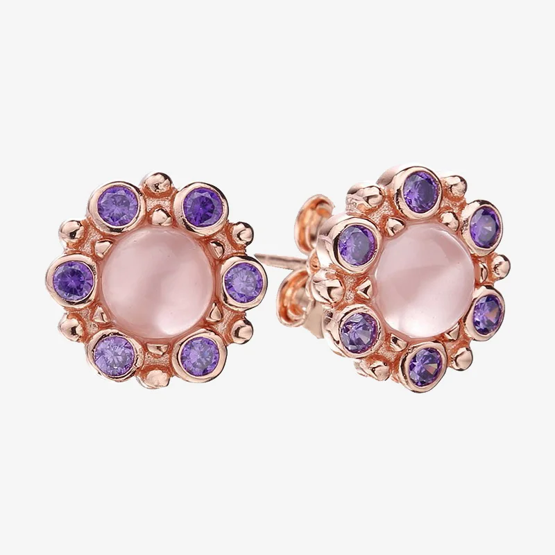 Authentic 925 Sterling Silver New Rose Gold Medallion Brilliant Pan Earrings Suitable For Women's Wedding Gift Diy Jewelry
Authentic 925 Sterling Silver New Rose Gold Medallion Brilliant Pan Earrings Suitable For Women's Wedding Gift Diy Jewelry