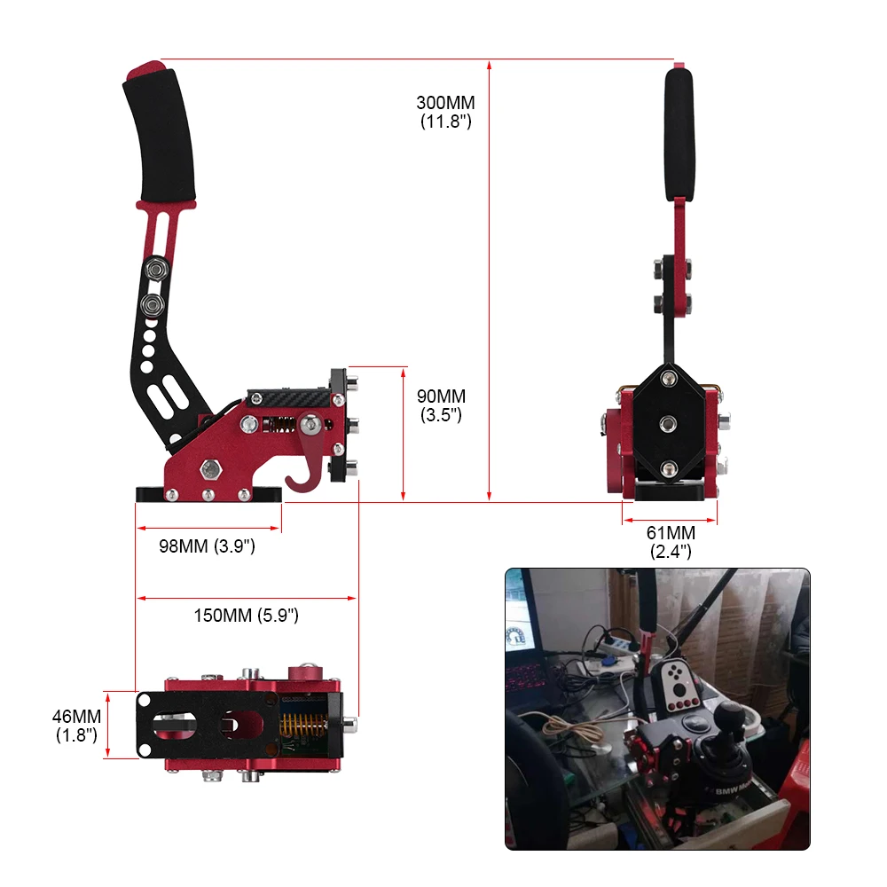 Ручной тормоз + зажим для ПК USB SIM автогонок игры G25/G27/G29 T500 сталь и алюминий ралли