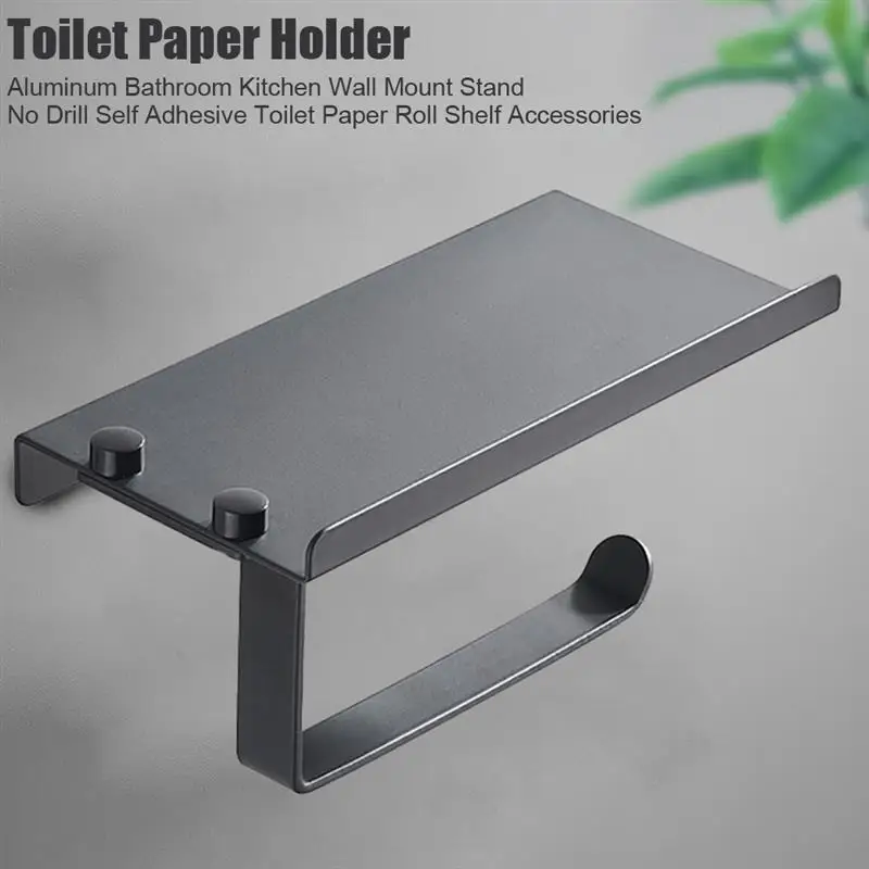Toilet Paper Holder Aluminum Bathroom Kitchen Wall Mount Stand No Drill Self Adhesive Toilet Paper Roll Shelf Accessories
Toilet Paper Holder Aluminum Bathroom Kitchen Wall Mount Stand No Drill Self Adhesive Toilet Paper Roll Shelf Accessories