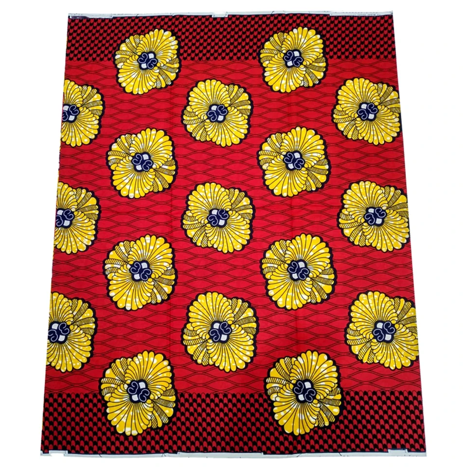 6 Yards African Fabric Red Yellow Floral Block Print Ankara Cotton Cloth For Dress Making LBL-45
6 Yards African Fabric Red Yellow Floral Block Print Ankara Cotton Cloth For Dress Making LBL-45