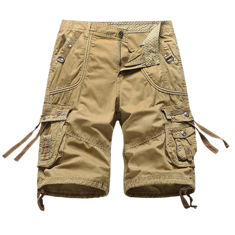 2021 Summer Men Shorts High-quality Military Shorts Men Solid Color 100% Cotton Multi-pocket Loose Cargo Pants for Men
2021 Summer Men Shorts High-quality Military Shorts Men Solid Color 100% Cotton Multi-pocket Loose Cargo Pants for Men