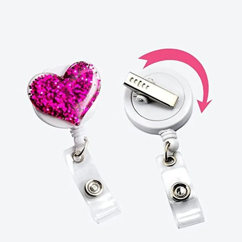 1PC Retractable School Office Business Nurse Badge Reel Clip Fashion Love Heart Series Students Worker IC ID Card Badge Holder
1PC Retractable School Office Business Nurse Badge Reel Clip Fashion Love Heart Series Students Worker IC ID Card Badge Holder
