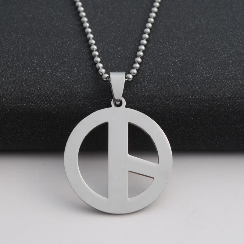 5 Stainless steel hollow anti-war logo necklace geometric round peace Sign GD peace symbol titanium steel necklace jewelry
5 Stainless steel hollow anti-war logo necklace geometric round peace Sign GD peace symbol titanium steel necklace jewelry