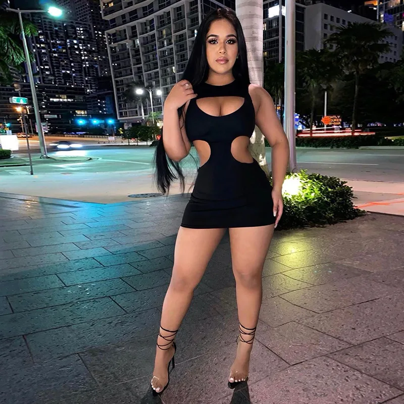 Europe and The United States 2020 Summer Women's New Solid Color Round Neck Sleeveless Sexy Hollow Hip Dress
Europe and The United States 2020 Summer Women's New Solid Color Round Neck Sleeveless Sexy Hollow Hip Dress