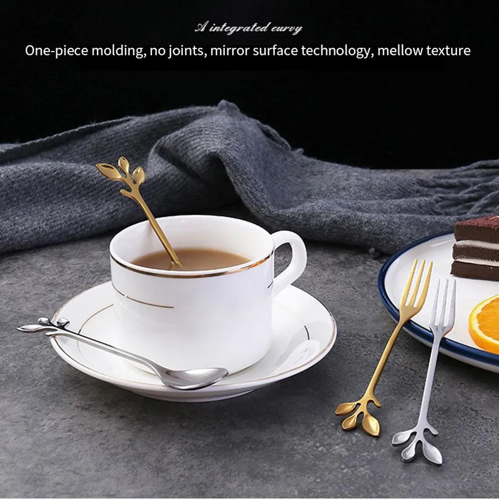 Stainless Steel Spoon Branch Leaves Spoon Fork Coffee Stirring Spoon Kitchen Accessories Tableware Decor Creative Christmas Gift
Stainless Steel Spoon Branch Leaves Spoon Fork Coffee Stirring Spoon Kitchen Accessories Tableware Decor Creative Christmas Gift