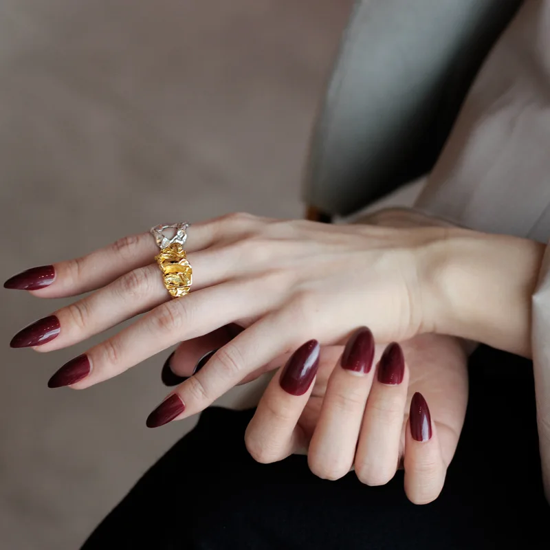 Authentic 925 Sterling Silver Jewelry Finger Rings Irregular Folds Texture Rock Punk Geometric Minimalist for women TLJ1339
Authentic 925 Sterling Silver Jewelry Finger Rings Irregular Folds Texture Rock Punk Geometric Minimalist for women TLJ1339