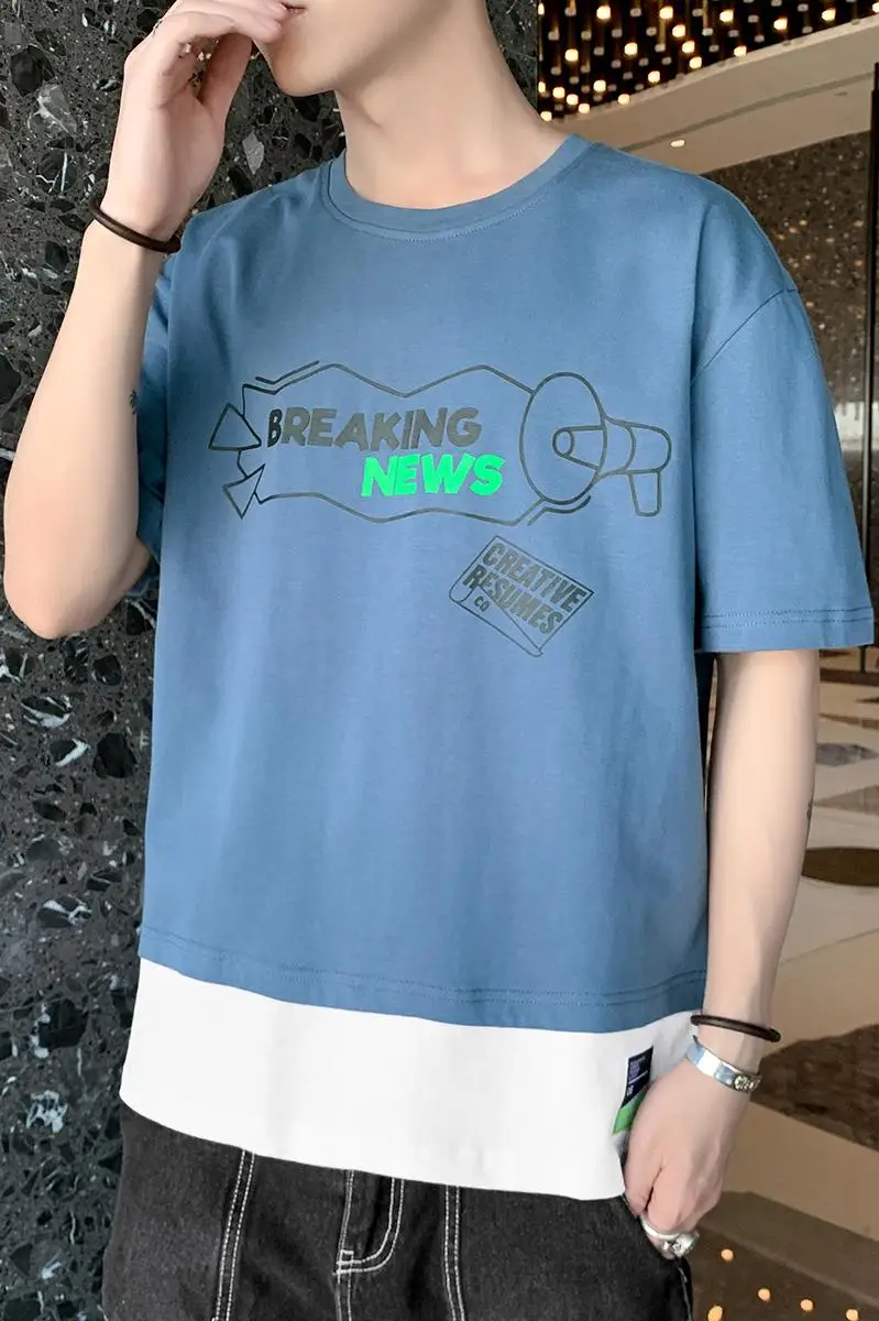 100% Cotton Men Tops 2021 Summer Loose Short Sleeve T-Shirts Daily Male Tees Casual Print Letter Loose Clothes Plus Size KN188
100% Cotton Men Tops 2021 Summer Loose Short Sleeve T-Shirts Daily Male Tees Casual Print Letter Loose Clothes Plus Size KN188