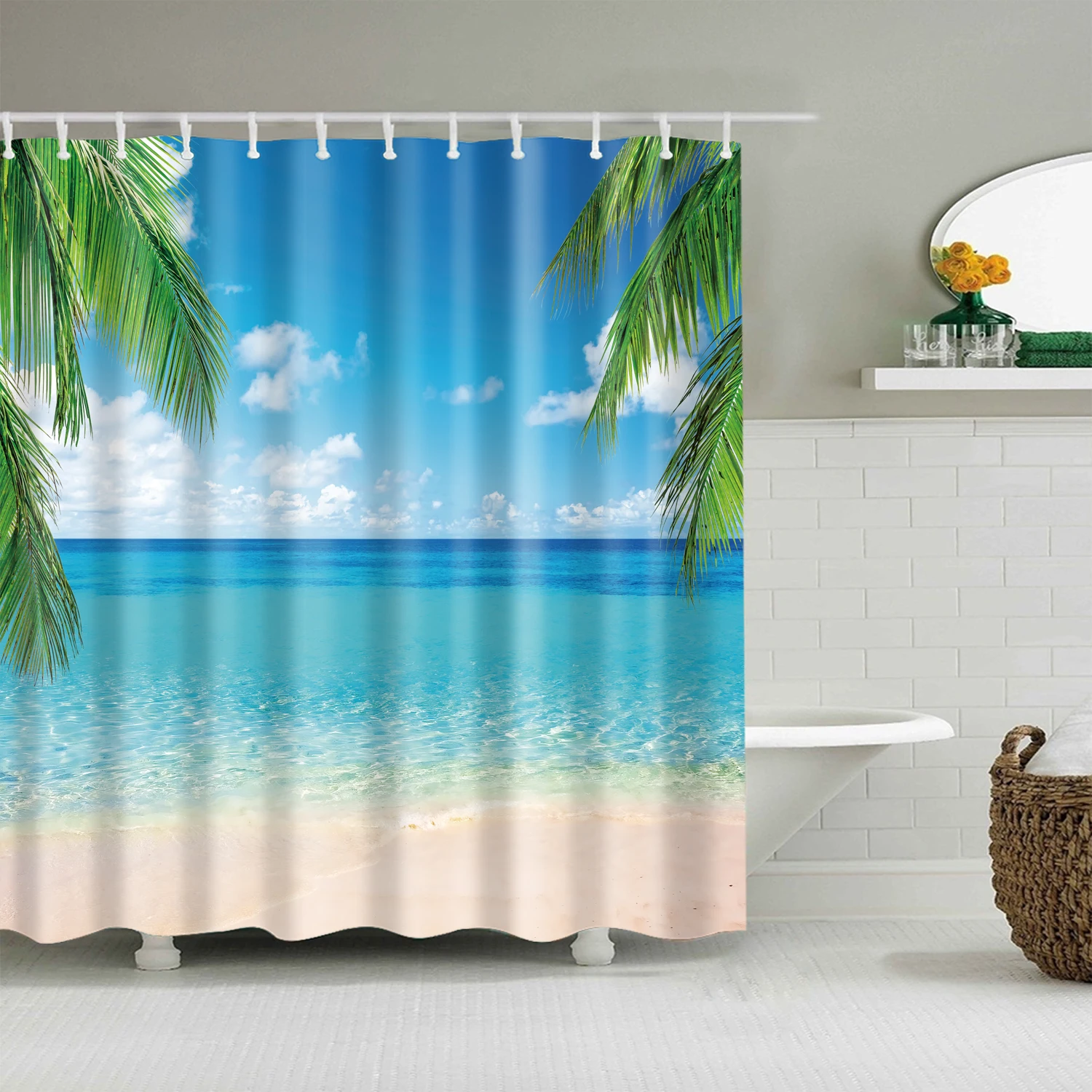 Blue Sky sea Landscape Shower Curtain starfish wash Bathroom shower Waterproof Mildewproof with hooks 180x200 cm large Decor
Blue Sky sea Landscape Shower Curtain starfish wash Bathroom shower Waterproof Mildewproof with hooks 180x200 cm large Decor