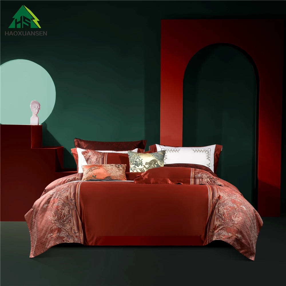 Mysterious Subtropical Ferns Design Luxury Jacquard Bedding Sets Double Bed Linens Fashion Duvet Cover Pillowcase Bed Sheets
Mysterious Subtropical Ferns Design Luxury Jacquard Bedding Sets Double Bed Linens Fashion Duvet Cover Pillowcase Bed Sheets
