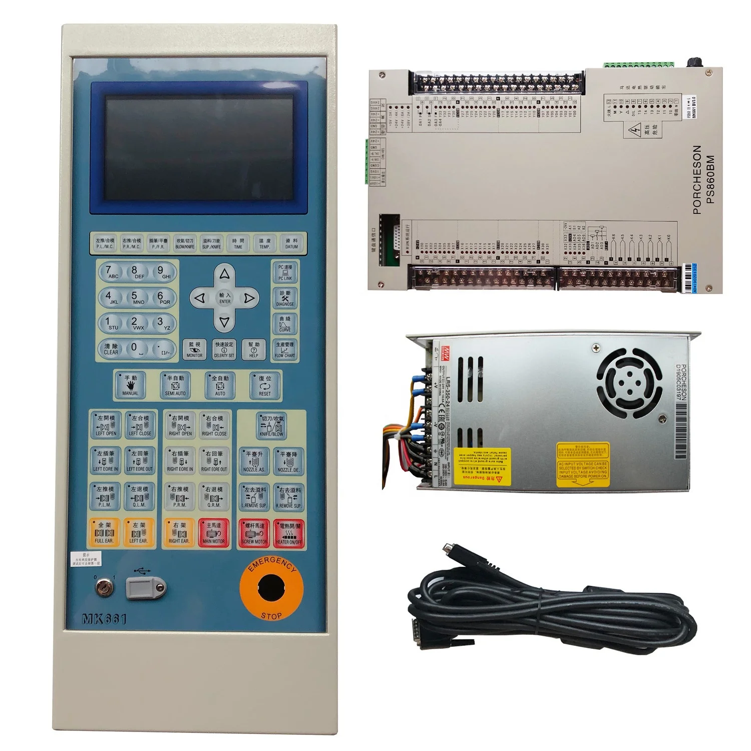 NEW & ORIGINAL PORCHESON PS860BM + MK661 control system , controller , PLC for blowing machine
NEW & ORIGINAL PORCHESON PS860BM + MK661 control system , controller , PLC for blowing machine