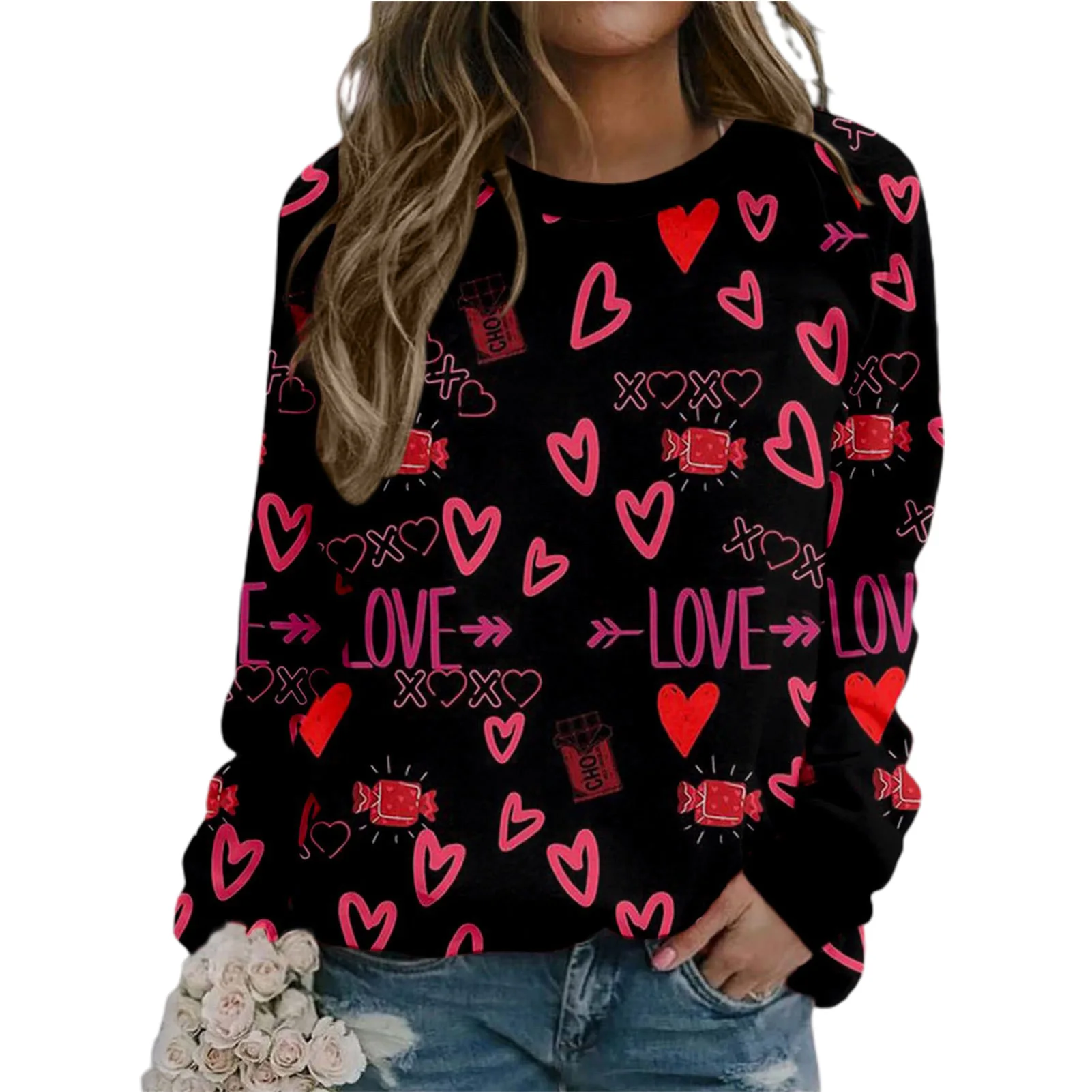 Spring Autumn Women Sweatsuit Pullover Long Sleeve Temperament O Neck Heart Print Loose Pullover Tops ropa mujer худи
Spring Autumn Women Sweatsuit Pullover Long Sleeve Temperament O Neck Heart Print Loose Pullover Tops ropa mujer худи