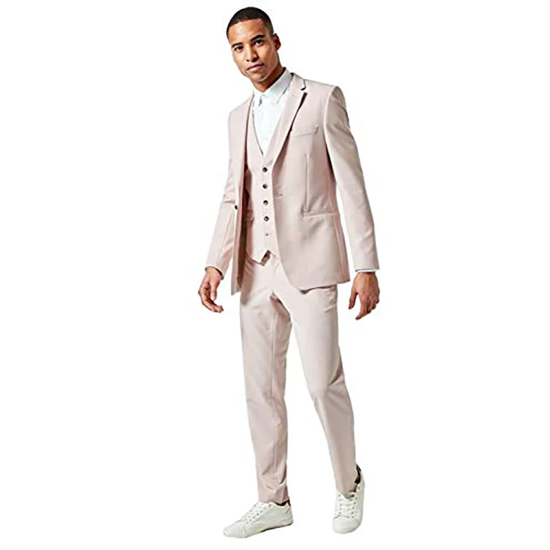 Men's Slim Fit Suits One Button Notch Collar Tuxedo 3 Piece Jacket Vest Pants Sets Groom Wedding Party Dinner Blazer Masculino
Men's Slim Fit Suits One Button Notch Collar Tuxedo 3 Piece Jacket Vest Pants Sets Groom Wedding Party Dinner Blazer Masculino
