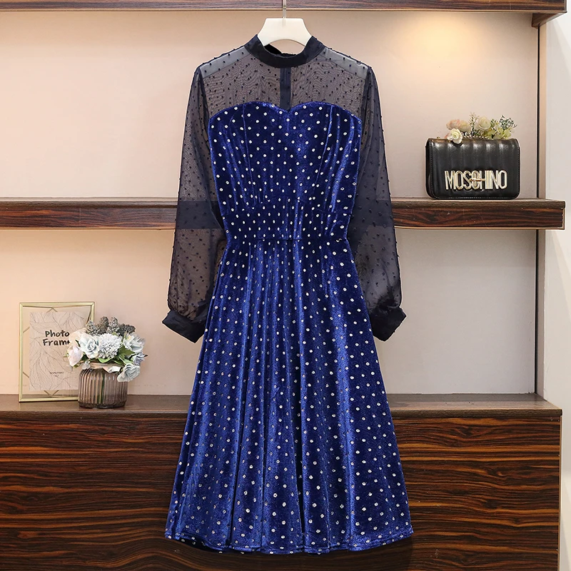 2009 Autumn Dress New Large Size Women's Dress Fat Mm200 Kinds Wear Slim Spliced Velvet Dresses
2009 Autumn Dress New Large Size Women's Dress Fat Mm200 Kinds Wear Slim Spliced Velvet Dresses