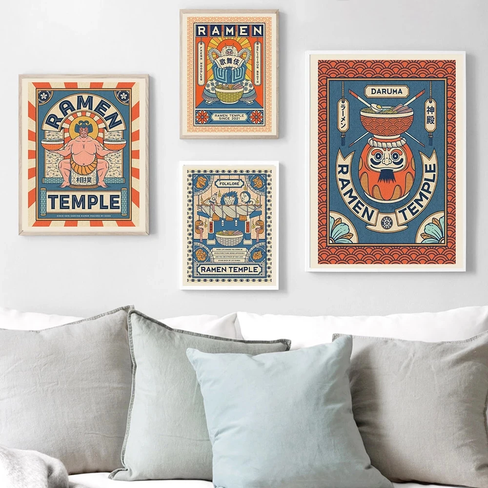Japanese Food Wall Art Prints Funny Ramen Noodles Posters Kitchen Art Canvas Painting Pictures For Living Room Home Decoration 
Japanese Food Wall Art Prints Funny Ramen Noodles Posters Kitchen Art Canvas Painting Pictures For Living Room Home Decoration