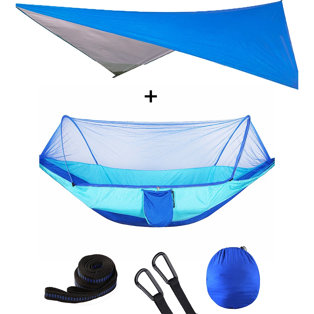 Outdoor Automatic Quick Open Mosquito Net Hammock Tent With Waterproof Canopy Awning Set Hammock Portable Pop-Up
Outdoor Automatic Quick Open Mosquito Net Hammock Tent With Waterproof Canopy Awning Set Hammock Portable Pop-Up