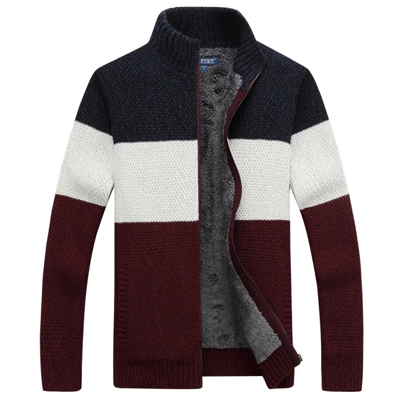 Мужские свитеры и кардиганы на молнии, утепленный зимний свитер, Мужская теплая верхняя одежда с узором в полоску на молнии, куртка, кардига...
Мужские свитеры и кардиганы на молнии, утепленный зимний свитер, Мужская теплая верхняя одежда с узором в полоску на молнии, куртка, кардига...