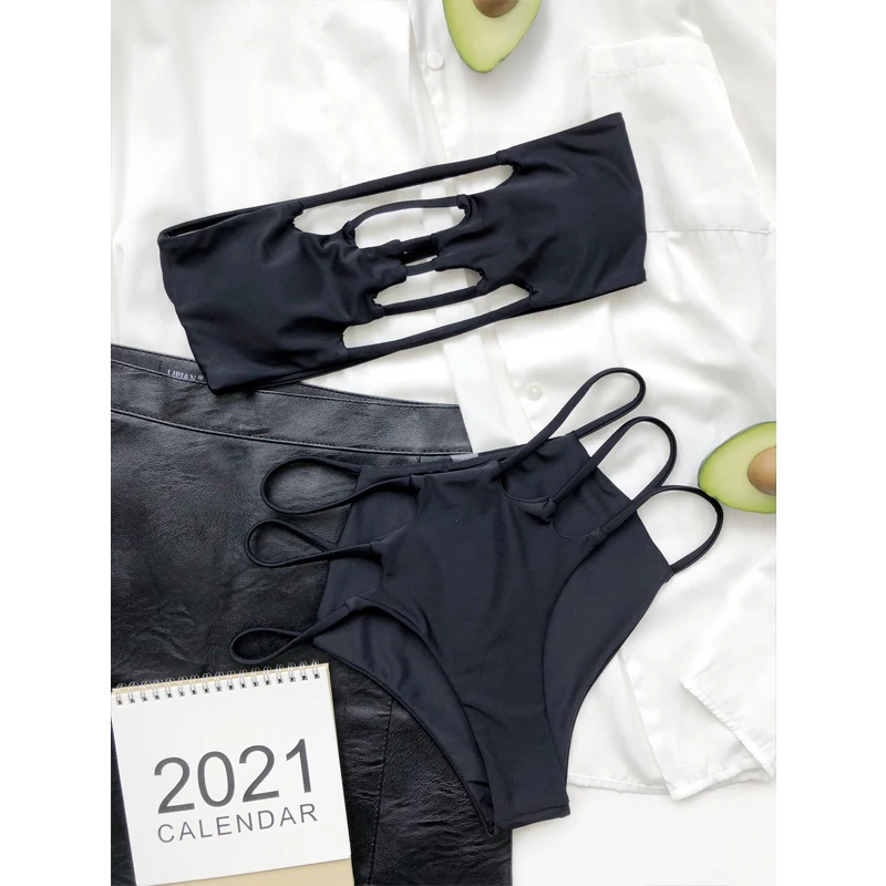 Swimming Suit for Women Solid Swimsuit Sexy Strapless Bandeau Swimwear String Hollow Out Retro Red Bikini Bathing Suits
Swimming Suit for Women Solid Swimsuit Sexy Strapless Bandeau Swimwear String Hollow Out Retro Red Bikini Bathing Suits