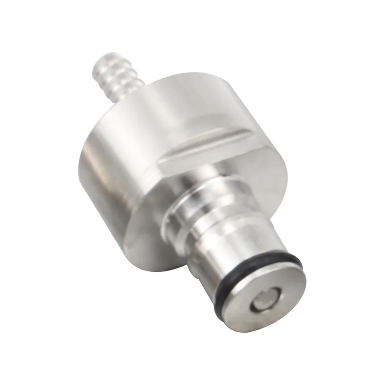 Stainless steel Carbonation Cap w 5/16" Barb, Ball Lock Type, fit soft drink PET bottles for Homebrew
Stainless steel Carbonation Cap w 5/16" Barb, Ball Lock Type, fit soft drink PET bottles for Homebrew