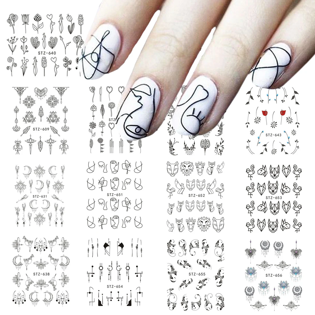 Набор 3D наклеек для ногтей, цветочное лицо, абстрактные изображения, украшение для ногтевого дизайна, переводная наклейка для ногтевого диз...
Набор 3D наклеек для ногтей, цветочное лицо, абстрактные изображения, украшение для ногтевого дизайна, переводная наклейка для ногтевого диз...