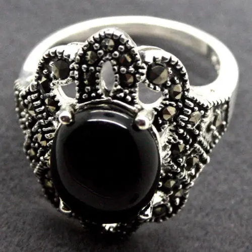PRETTY NATURAL BLACK Natural jade 925 STERLING SILVER MARCASITE RING SIZE 7/8/9/10
PRETTY NATURAL BLACK Natural jade 925 STERLING SILVER MARCASITE RING SIZE 7/8/9/10
