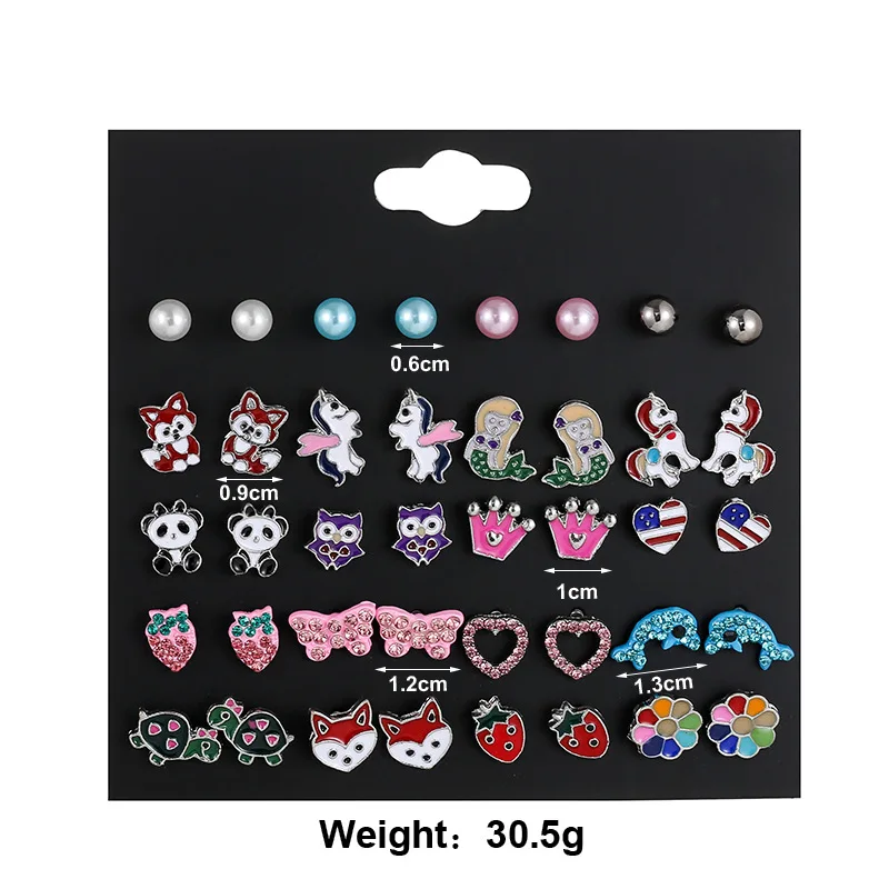 20pairs Lovely Baby Kids Children Earrings Unicorn Mermaid Pearl Crystal Crown Statement Jewelry Stud Earrings Set Birthday Gift
20pairs Lovely Baby Kids Children Earrings Unicorn Mermaid Pearl Crystal Crown Statement Jewelry Stud Earrings Set Birthday Gift