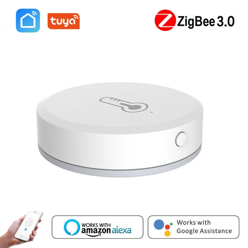 Смарт-датчик температуры и влажности Tuya ZigBee, работает со шлюзом Zigbee через приложение Alexa Google Home SmartLife/Tuya
Смарт-датчик температуры и влажности Tuya ZigBee, работает со шлюзом Zigbee через приложение Alexa Google Home SmartLife/Tuya