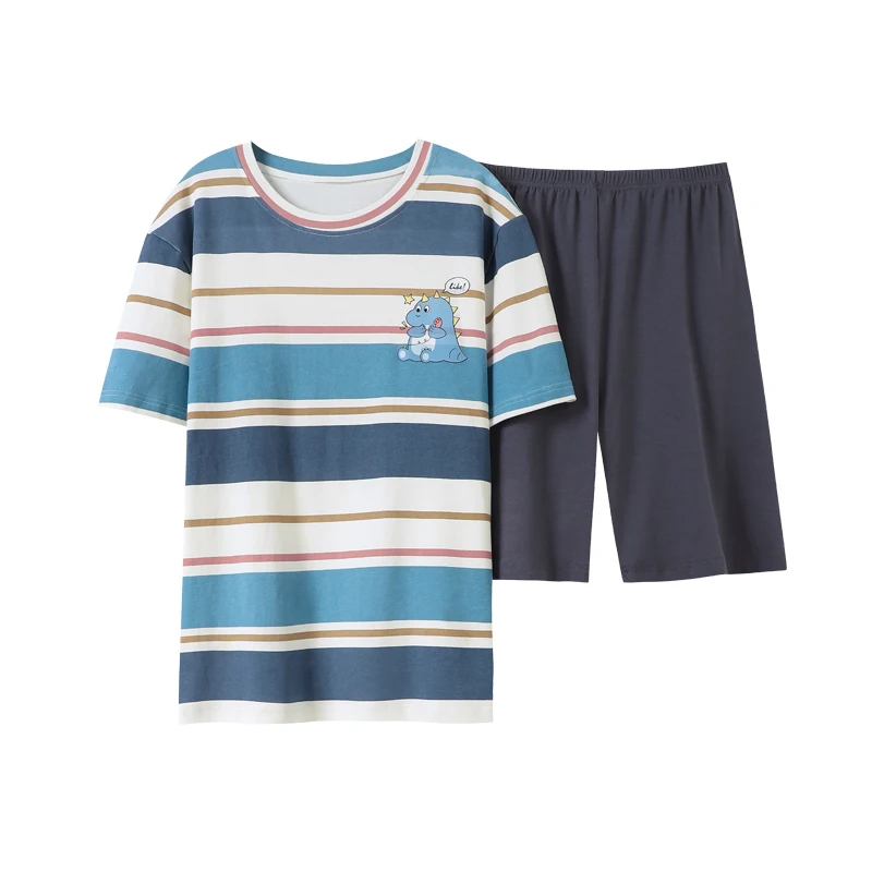 BZEL 2021 New Pajamas For Men Summer Cotton Sleepwear Cartoon Striped Pijamas Man Short Sleeves Shorts Boys Home Wear Pyjama 3XL
BZEL 2021 New Pajamas For Men Summer Cotton Sleepwear Cartoon Striped Pijamas Man Short Sleeves Shorts Boys Home Wear Pyjama 3XL