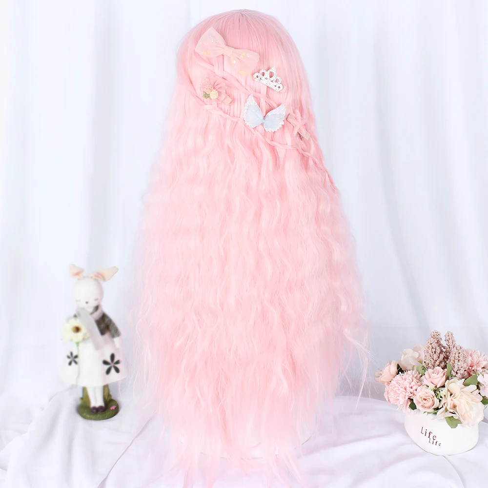 MCOSER Lady Heat Resistant Fancy Pink Basic Hair 70CM Long Curly Lolita Halloween Women With Bangs Cosplay Wig Synthetic 
MCOSER Lady Heat Resistant Fancy Pink Basic Hair 70CM Long Curly Lolita Halloween Women With Bangs Cosplay Wig Synthetic