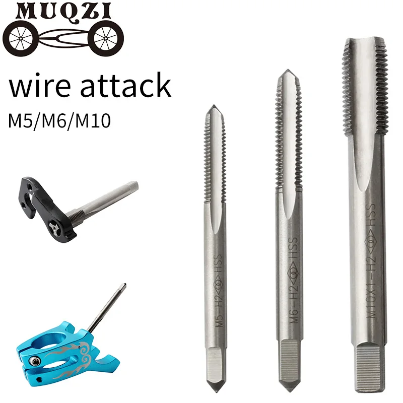 MUQZI Bicycle Screw Tap M5 M6 M10 Drill Bits Taps MTB Road Bike Stem Thread Taps Tail Hook Disc Brake Adaptor Hand Tools
MUQZI Bicycle Screw Tap M5 M6 M10 Drill Bits Taps MTB Road Bike Stem Thread Taps Tail Hook Disc Brake Adaptor Hand Tools