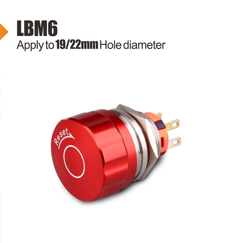 LANBOO Красная металлическая кнопка аварийной остановки 
LANBOO Красная металлическая кнопка аварийной остановки