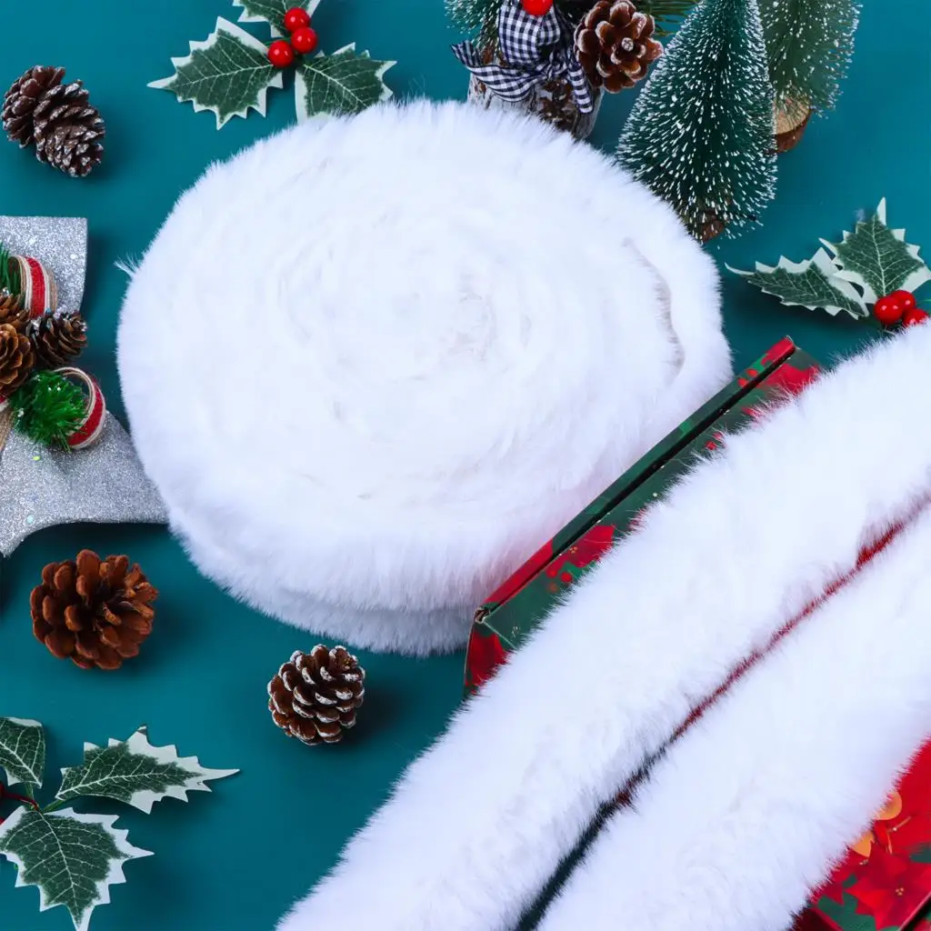 275cm Christmas White Faux Fur Ribbon Trim Fabric Roll for Xmas Tree Decoration 2PCS
275cm Christmas White Faux Fur Ribbon Trim Fabric Roll for Xmas Tree Decoration 2PCS