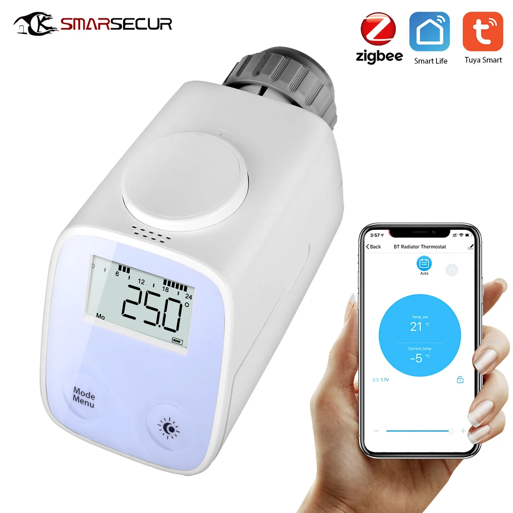 Smart Home Tuya Remote View Zigbee Heating Radiator Temperature-Controller Radiator Valve Programmable Thermostatic Actuator
Smart Home Tuya Remote View Zigbee Heating Radiator Temperature-Controller Radiator Valve Programmable Thermostatic Actuator