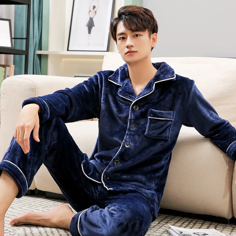 Winter Flannel Pajamas Set for Men PJ Full Sleeves Nightwear Warm Pijama Thicken Sleepwear Coral Fleece Pyjama Homme Loung Wear
Winter Flannel Pajamas Set for Men PJ Full Sleeves Nightwear Warm Pijama Thicken Sleepwear Coral Fleece Pyjama Homme Loung Wear