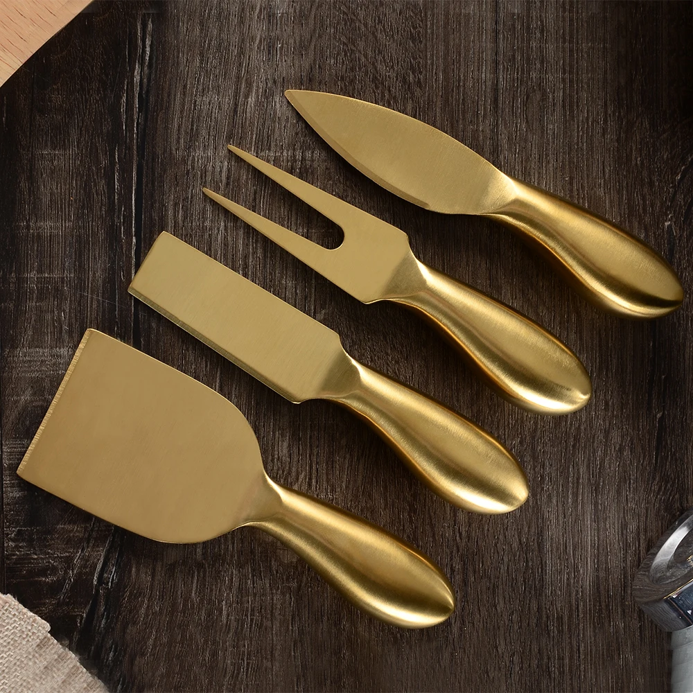 4pcs/set Cheese Knife Set Stainless Steel Butter Spreader Cheese Cutter slicer Fork Kit Kitchen Useful Breakfast Cooking Tools
4pcs/set Cheese Knife Set Stainless Steel Butter Spreader Cheese Cutter slicer Fork Kit Kitchen Useful Breakfast Cooking Tools