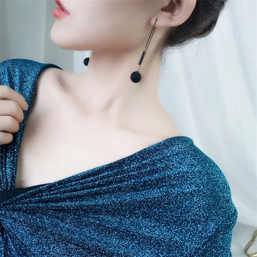 New Cute Round Ball Black Hanging Earrings Fashion Simple Long Tassel Pearl Lady Earrings Summer Jewelry Girl Party Wholesale
New Cute Round Ball Black Hanging Earrings Fashion Simple Long Tassel Pearl Lady Earrings Summer Jewelry Girl Party Wholesale
