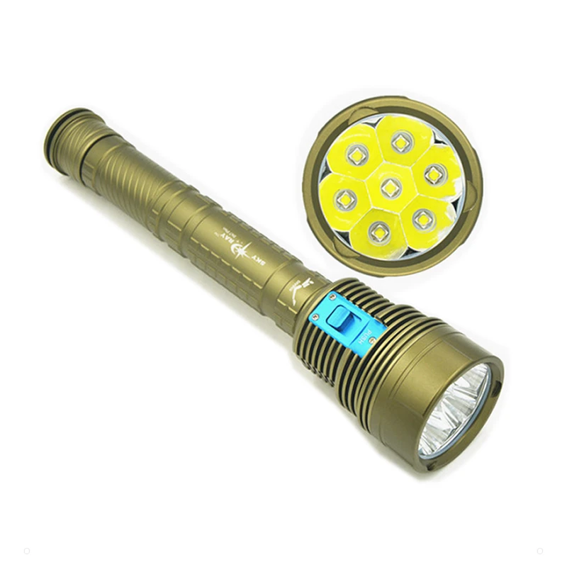 Waterproof underwater 30m 8000lumen L2x7 diving scuba flashlight 18650 26650 powerful patrolling torch dive flash light
Waterproof underwater 30m 8000lumen L2x7 diving scuba flashlight 18650 26650 powerful patrolling torch dive flash light