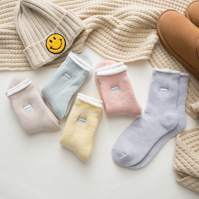 5 pairs winter warm kawaii women's socks set korean style colored socks cotton thermal thick women socks funny
5 pairs winter warm kawaii women's socks set korean style colored socks cotton thermal thick women socks funny