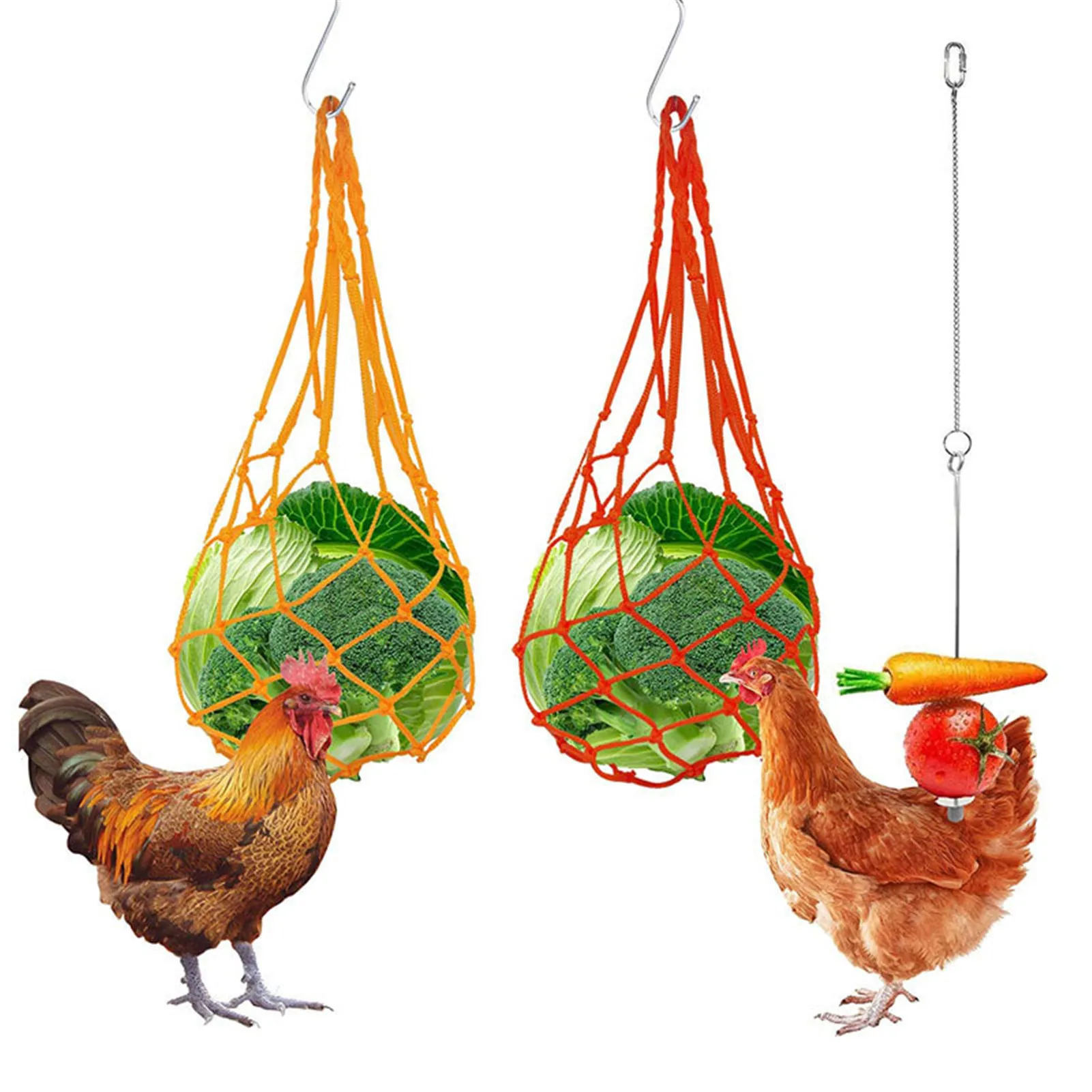 Chicken Hanging Feeder Toy Vegetable Skewer Fruit Holder For Hens Feeding Supplies
Chicken Hanging Feeder Toy Vegetable Skewer Fruit Holder For Hens Feeding Supplies