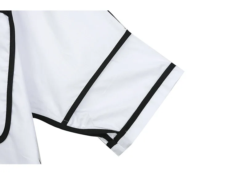 Vefadisa White Line Decoration Women Blouse 2021 Summer Patchwork Blouse Plus Size Short Sleeve Blouse Casual Top QYF4935 
Vefadisa White Line Decoration Women Blouse 2021 Summer Patchwork Blouse Plus Size Short Sleeve Blouse Casual Top QYF4935