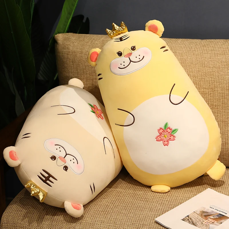 45-90cm kawaii crown tiger plush toy PP cotton soft cartoon animal pillow can removed and washable home cushion Almohada de felp
45-90cm kawaii crown tiger plush toy PP cotton soft cartoon animal pillow can removed and washable home cushion Almohada de felp