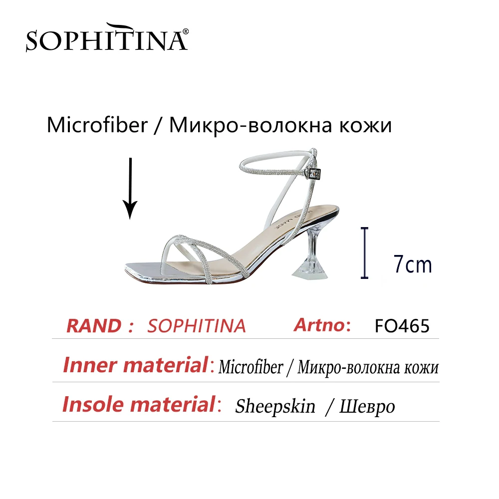 SOPHITINA Genuine Leather Summer Women Shoes Sandals Thin Heels Sexy Bling Dressing Square Toe Stylish New Silver 2021 FO465
SOPHITINA Genuine Leather Summer Women Shoes Sandals Thin Heels Sexy Bling Dressing Square Toe Stylish New Silver 2021 FO465