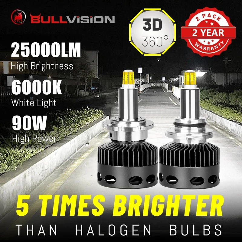 H7 LED Headlights 25000LM 360 Degree CSP Chips HID D1S D2S D3S D4S H4 H1 H11 H8 H9 9005 9006 HB3 HB4 Canbus Error Free 90W 12V
H7 LED Headlights 25000LM 360 Degree CSP Chips HID D1S D2S D3S D4S H4 H1 H11 H8 H9 9005 9006 HB3 HB4 Canbus Error Free 90W 12V