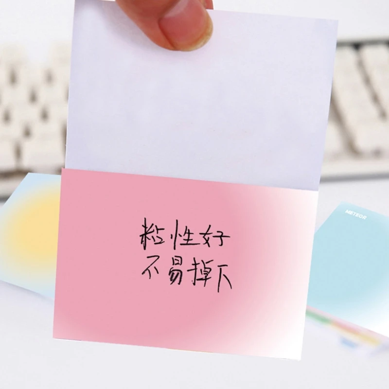 XX9A 50 Sheets/Pad Sticky Note Pad Mini Gradient Color Writing Pad Self-adhesive Notes Papers Office School Writing Supplies
XX9A 50 Sheets/Pad Sticky Note Pad Mini Gradient Color Writing Pad Self-adhesive Notes Papers Office School Writing Supplies