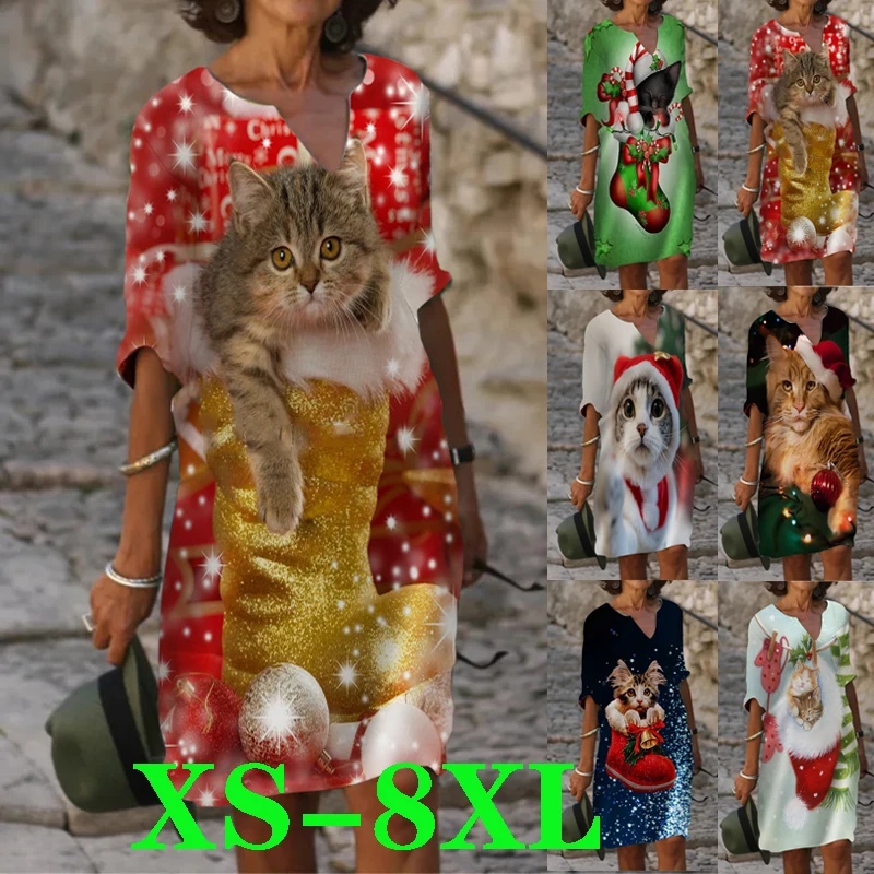 Pure Cotton Dress New Printed Dress Autumn and Winter Short-sleeved Mini Dress Fashion Plus Size Dress Party Dress
Pure Cotton Dress New Printed Dress Autumn and Winter Short-sleeved Mini Dress Fashion Plus Size Dress Party Dress
